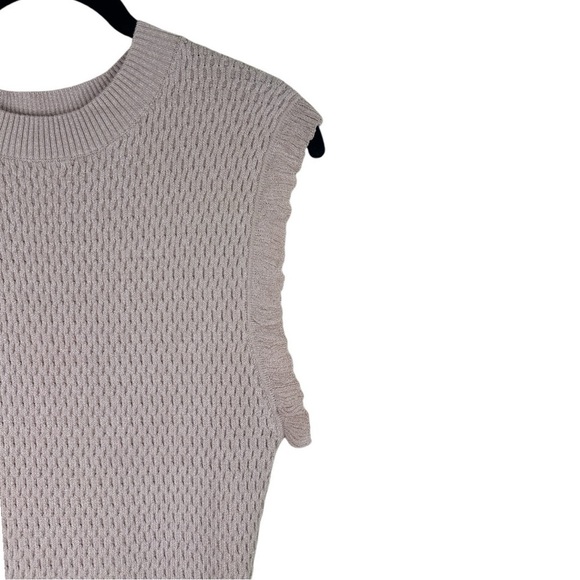 Endless Rose Sleeveless Lace-Up Tie-Back Pique Knit Dress Camel Medium NWT - Picture 5 of 12